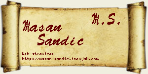 Mašan Sandić vizit kartica